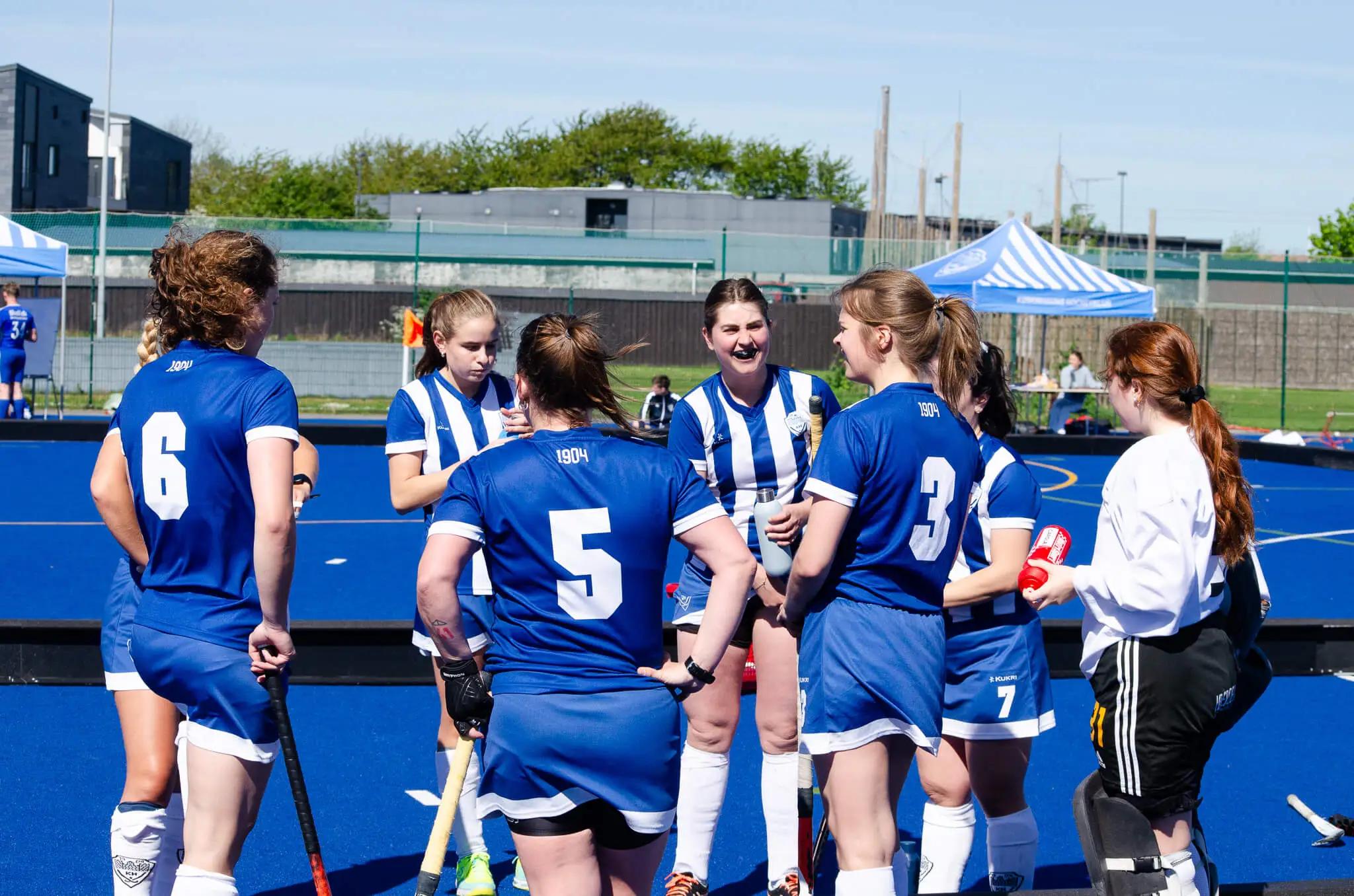 Ladies Team on a break at the Hockey5 Tournament